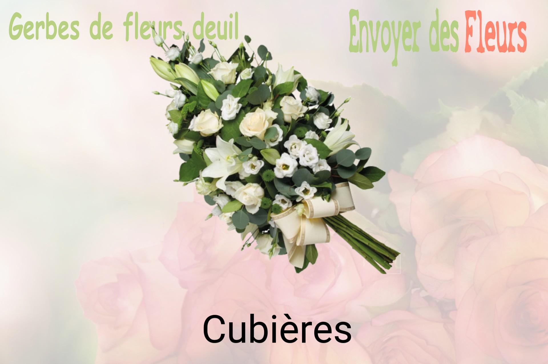 Gerbe de fleurs de deuil livrée à Cubières